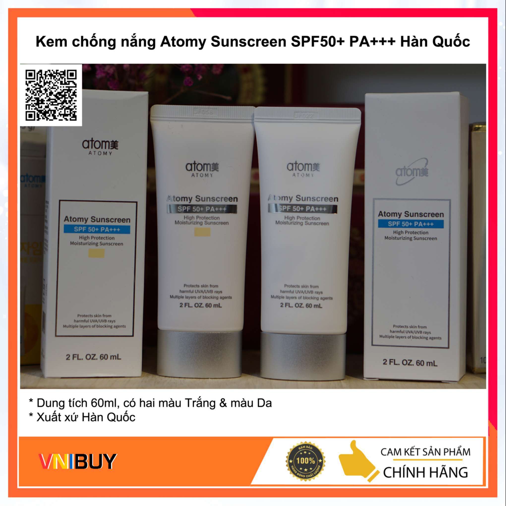 Kem chống nắng Atomy Sunscreen SPF50+ PA+++