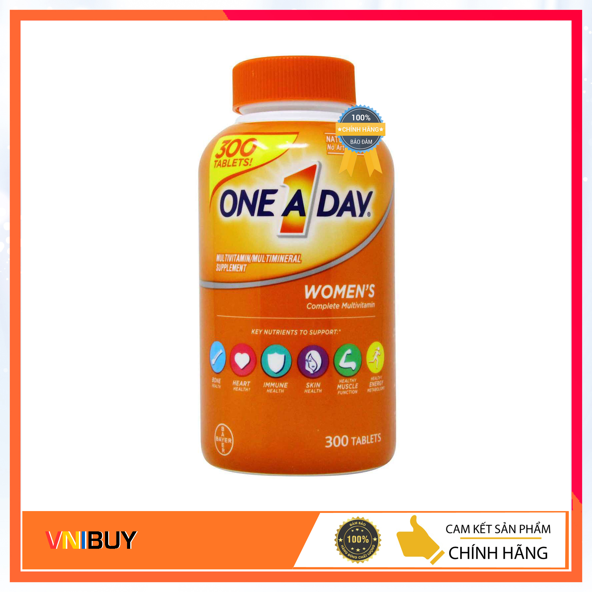 Vitamin Tổng Hợp Cho Phụ Nữ dưới 50 tuổi One A Day Women's Formula Complete Multivitamin của Mỹ Hộp 300 viên