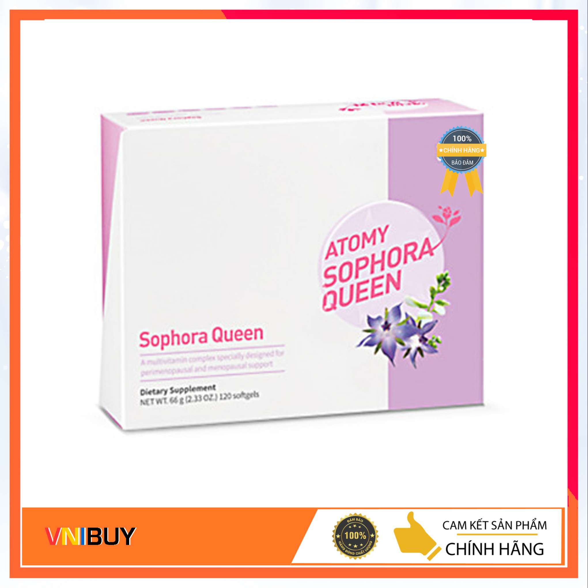Viên uống Vitamin hỗ trợ sức khoẻ phụ nữ tiền mãn kinh và mãn kinh Atomy Sophora Queen Hàn Quốc 120 viên