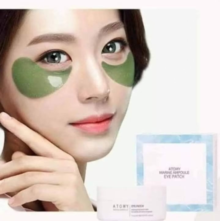 Mặt nạ mắt giảm nhăn, quần thâm bọng mắt của Atomy Marine Ampoule Eye Patch hộp 60 miếng
