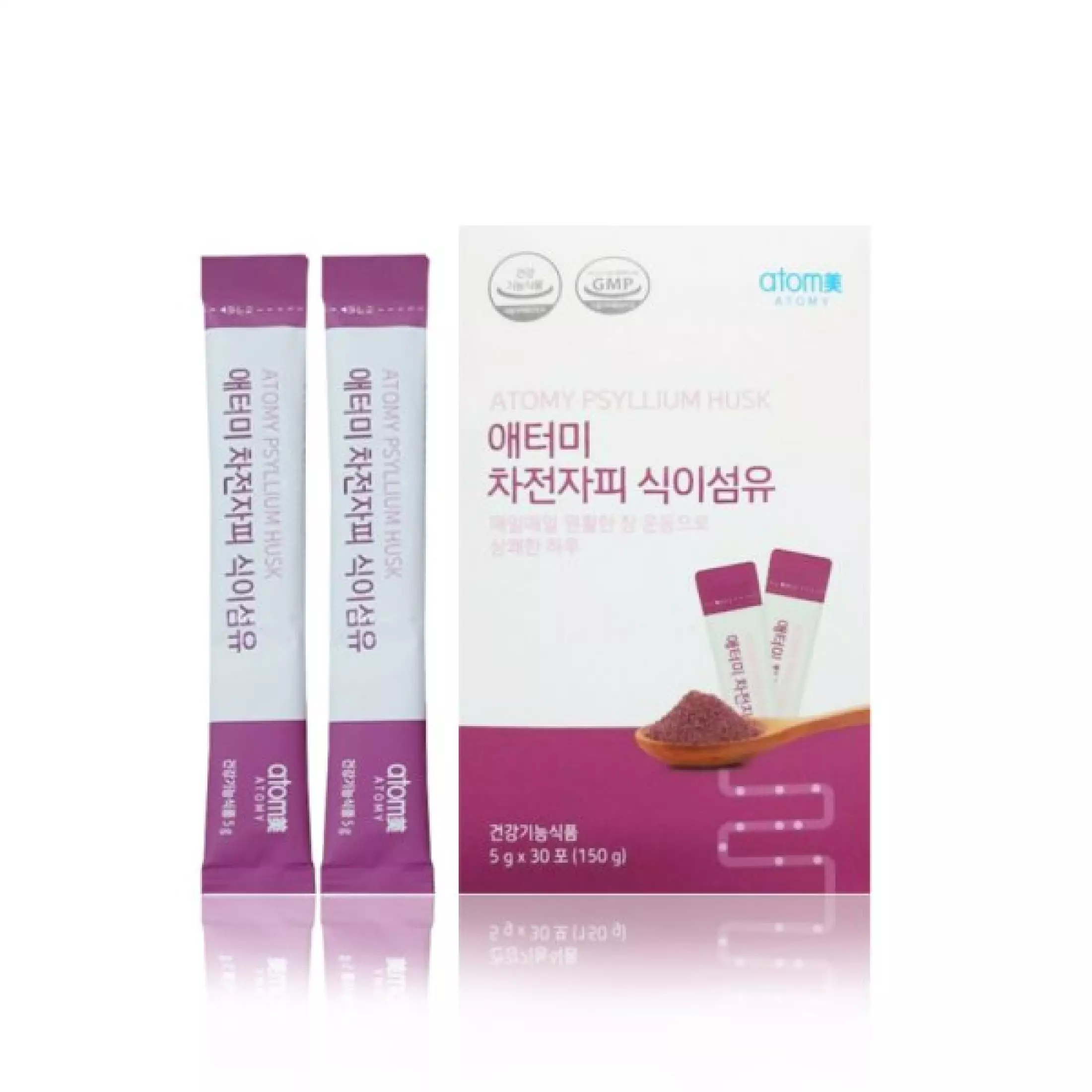 Atomy Psyllium Husk bổ sung chất xơ giải quyết vấn đề táo bón giúp nhuận tràng và giúp giảm mỡ bụng Hàn Quốc 5g*30 gói
