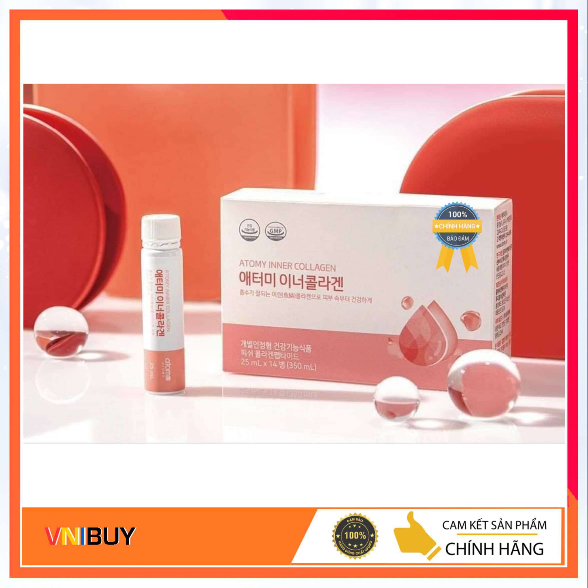 Nước uống Collagen chống lão hóa đẹp da Hàn Quốc Atomy Inner Collagen 1 hộp 14 ống * 25ml